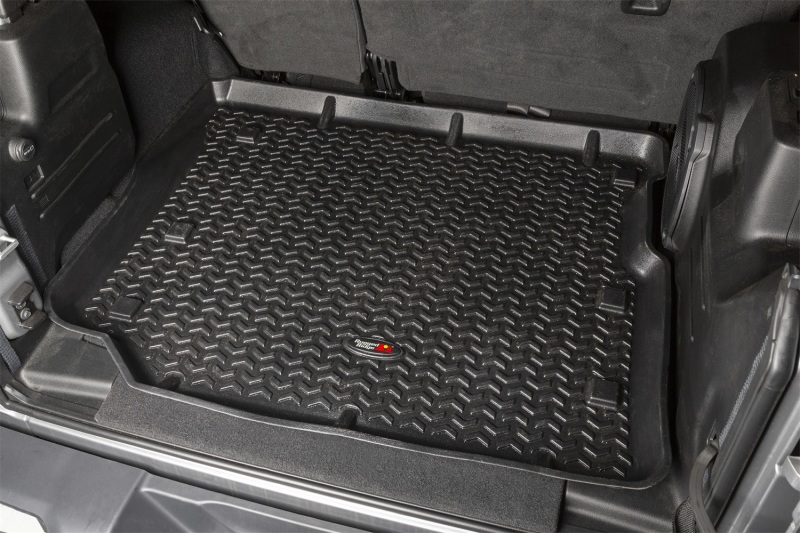 Jeep Wrangler Unlimited JLU Floor Liner Kit - Front/Rear/Cargo - Rugged Ridge - All Terrain - Black - `18-`20